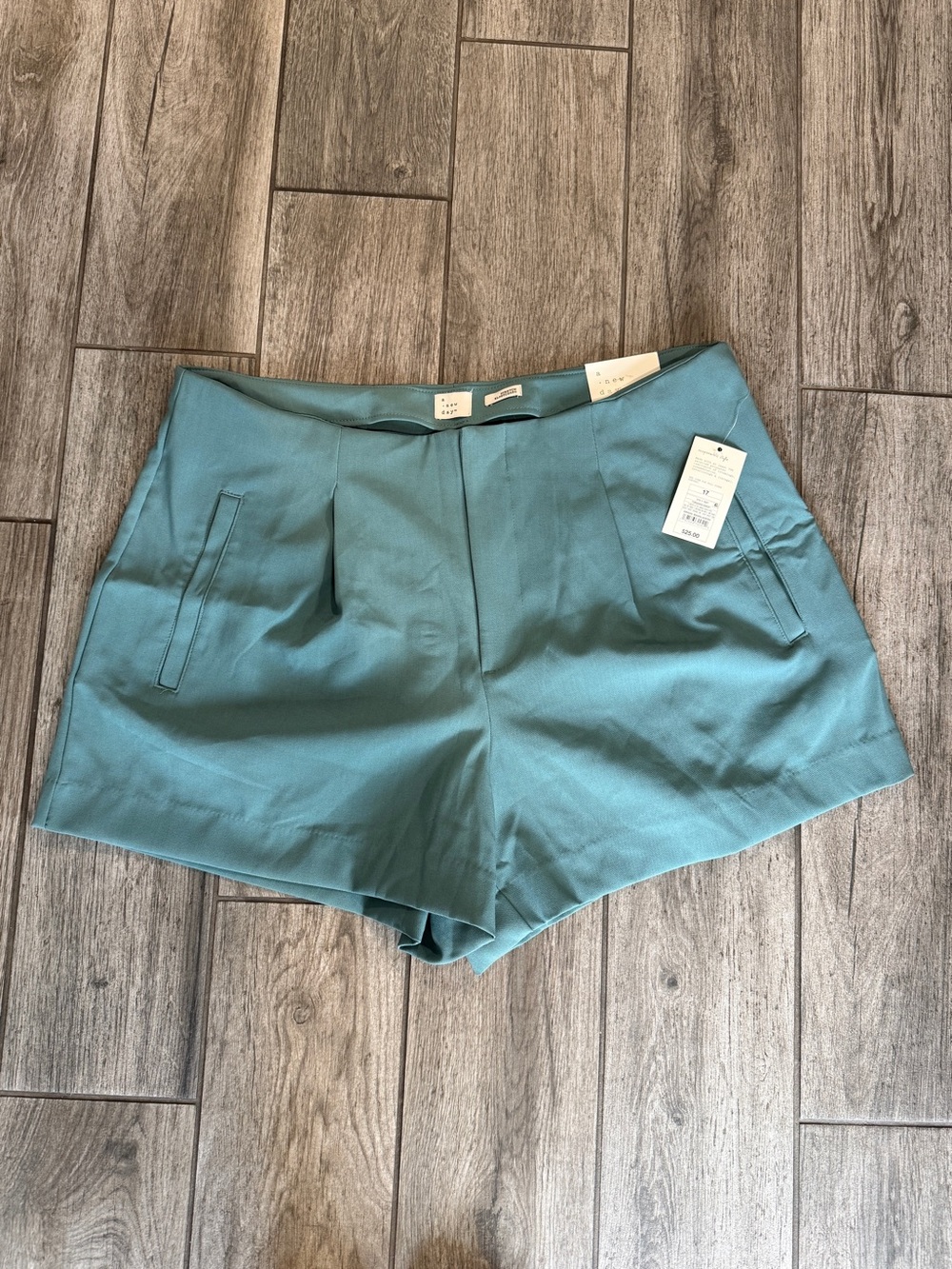 a new day Teal High-Waist Tailored Women's Shorts